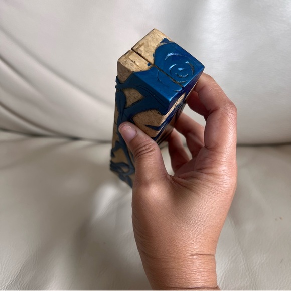 Vintage Carved Marble Asian Bamboo Motif Jewelry Trinket Box - Picture 12 of 15